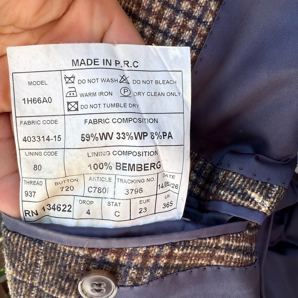 Suitsupply Brown and Gray Sport Coat with Classic Plaid Design - Picture 4 of 7